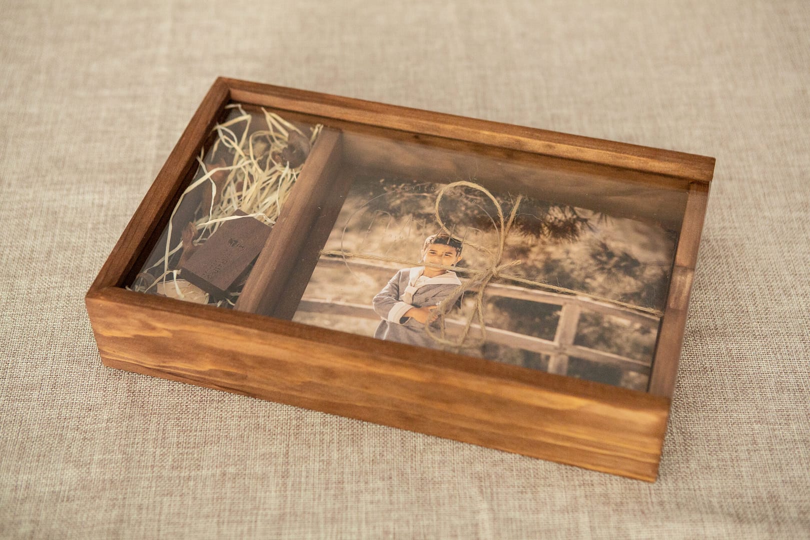 Pack A comunión: caja de madera y pendrive