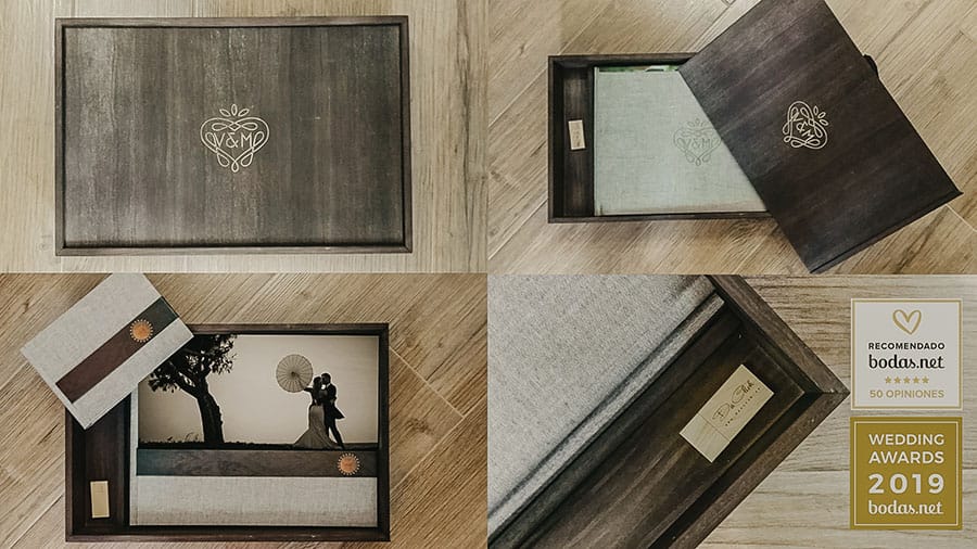 Formatos de entrega - Pendrive y Álbum en Caja de Madera para Fotos y Vídeo