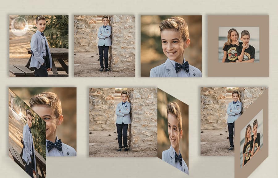 Recordatorio comunión 15x15 cuatro caras